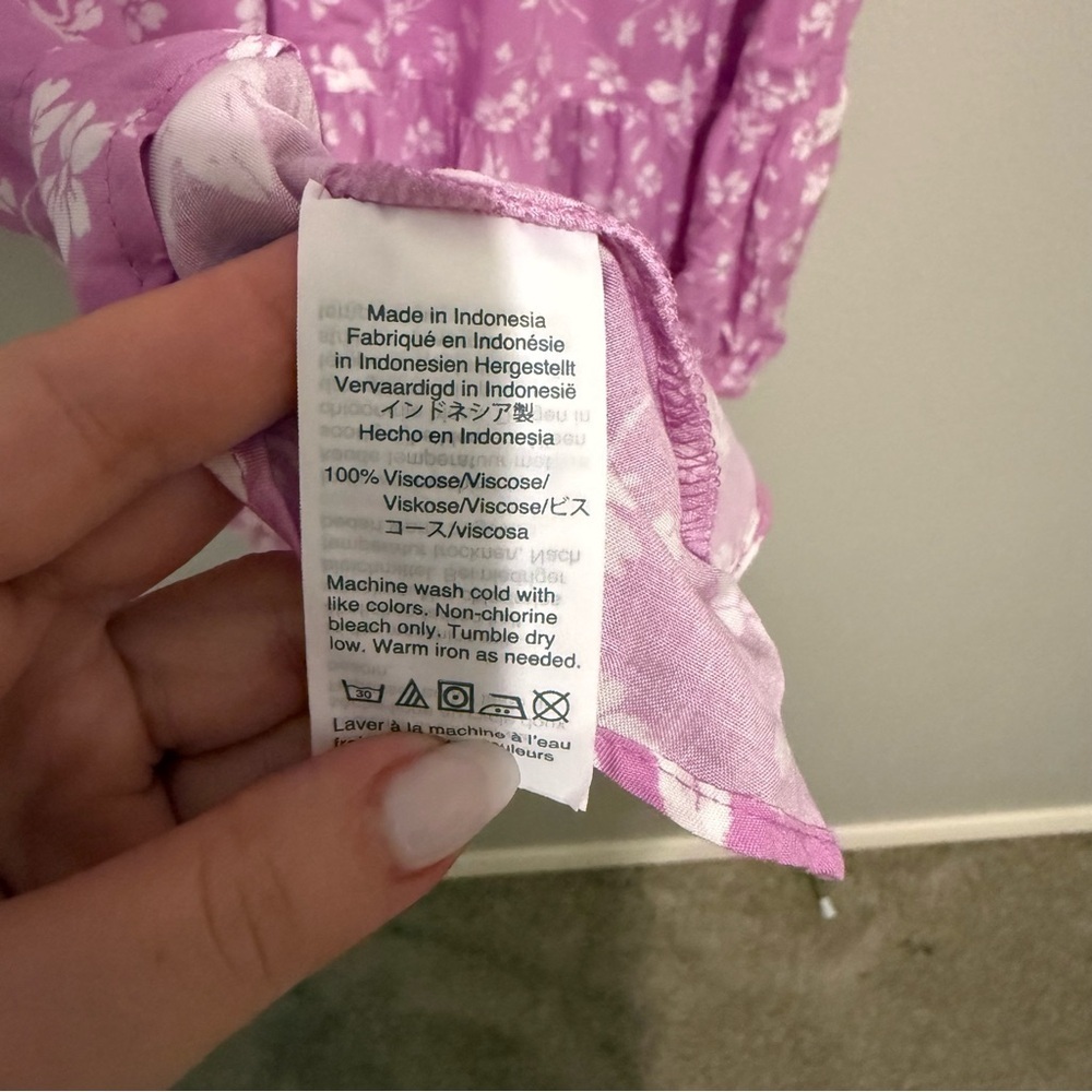 J. Crew Pink and White Floral Fawn Faux Wrap Dress - Picture 5 of 7